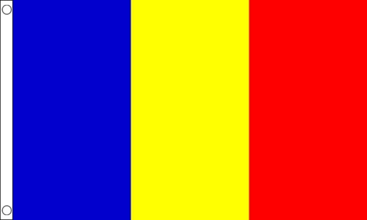 Romania Flag 5 x 3 FT - 100% Polyester With Eyelets FlagSuperstore©