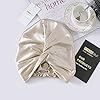 ZIMASILK 22 Momme 100% Mulberry Silk Sleep Cap for Women Hair Care,Natural Silk Hair Wrap for Sleeeping, Silk Bonnet…