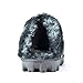 CLPP'LI Womens Slip on Faux Fur Warm Winter Mules Fluffy Suede Comfy Slippers-Grey-8