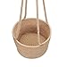 Mkono Jute Rope Hanging Planter Woven Plant Basket Indoor Up to 7