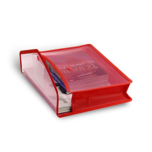 Plastic Wallet, A4 Plastic File Wallet Document Folder Premium Poly Pockets Envelope with Business Card Holder (Pack of 5)