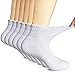 +MD Diabetic Socks for Men Women-6 Pairs Ankle Non-Binding Extra Wide, Seamless Circulator Socks for Edema 13-15 White