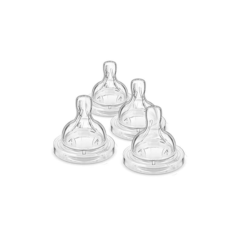 Philips Avent Anti-colic Baby Bottle Fast Flow Nipple, 4pk, Flow 4, SCF424/47