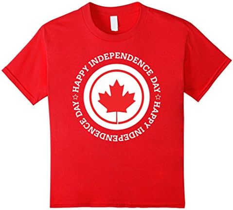 unisex-child Happy Independence Day - 1St July Canada Day T-Shirt 10 Red