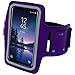 i2 Gear Cell Phone Armband for Running - Workout Phone Holder Case with Adjustable Arm Band Sleeve for Galaxy S10, S9, S8 and iPhone 12, 11, X, XS, XR (Purple)