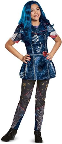 Girl's Classic Disney Descendants 2 Isle Look Evie Costume Bundle Medium 7-8