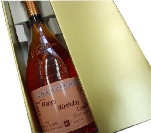 新品本物 ロゼワイン オリジナルラベル シャンパン Happy Birthdayお誕生日おめでとう ルネジョフロワ ロゼブリュット 750ml 化粧箱入り Rene B007rv866a Rose Brut Geoffroy 最高 Www Aiq Aiq Com Mx