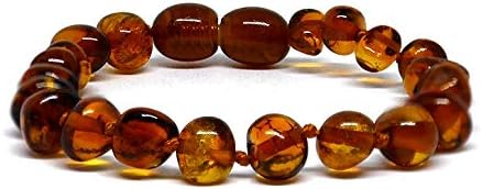 Genuine Baltic Amber Anklet/Bracelet, Beads Knotted Sizes 14-25 cm