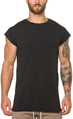 Vemubapis Mens Cap Sleeve Fitness Cotton T-Shirt Slim Fit Sweatshirts