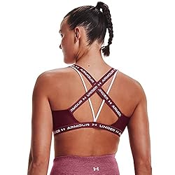 Under Armour Women's Crossback Low Bra, League Red