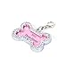 Yosoo Pet ID Tag -Luxury Crystal Decorated Bone Shape Anti Lost Dog Cat Tags Decorated Rhinestone Pack of 2