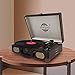 Vinyl Record Player – Vintage Suitcase Turntable 3 Speed for 7〞10〞12〞 LP Bluetooth 2 Stereo Speakers 9V 1.5A DC in Standard RCA Headphone Outputs,Black (Black)thumb 4