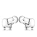 YAXING 925 Sterling Silver Nickel Free Mini Good Luck Elephant Stud Women Earrings (Elephant Stud Earring)