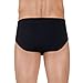 PROTECHDRY - Washable & Reusable Urinary Incontinence Cotton Brief Underwear for Men, with Front Absorbent Area Large Black