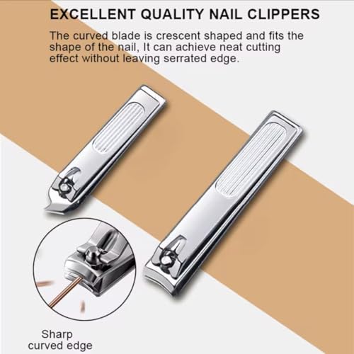 Professional Manicure and Pedicure set and Grooming kit, 22 pieces, with stainless steel Nail clipper, Professtional Nail Beauty set, Portable Leather Case With Mirror, Travel Set.