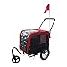 Aosom 2-in-1 Small Dog Bike Trailer and Bike Stroller with Hitch, Bicycle Trailer Sidecar Bike Wagon Cart Carrier Attachment for Travel, Red