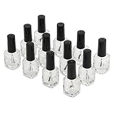 CICI&SISI Nail Polish Bottles 15ml Empty Nail Polish Bottles W/Brush Square Shape/12 Bottles Set