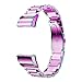 Oitom Stainless Steel Bands Compatilbe with Fitbit Charge 2,Premium Stainless Steel SS Metal Replacement Watch Band Strap for Smart Fitness Watch (Colorful Rainbow)