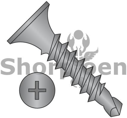 Phillips Bugle Head Fully Threaded Self Drilling Drywall Screw Black Phosphate 8-18 x 3 BC-0848KPG (Box of 1400) weight 16.03 Lbs