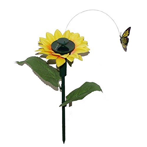 VT BigHome Solar Toy Sunflower With Butterfly Dancing Solar Battery On Garden Plugs Garden Lawn Pot Bed Decoration Ornament Color Random - Thumbnail 2