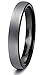 Tungary 4mm Tungsten Rings for Men Wedding Engagement Band Brushed Black Size 5-14