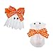 20 Pack 2 inch-4.5 inch Boutique clips Grosgrain Ribbon Halloween Hair Bows with Ghost Pumpkin Pattern for Little Toddlers Girls