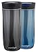 Contigo SnapSeal Byron Double-Wall Plastic Travel Mugs, 16 oz, Monaco and Black, 2-Pack