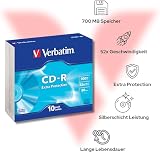 Verbatim 43415 CD-R Slim Jewel Case Red Pack of 10 700MB 80min 52x view 2