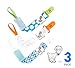 Billy Goat Baby Gear Pacifier Holder Clip Cord, Best Rust-Free, Durable for Baby Boys, 3 Count