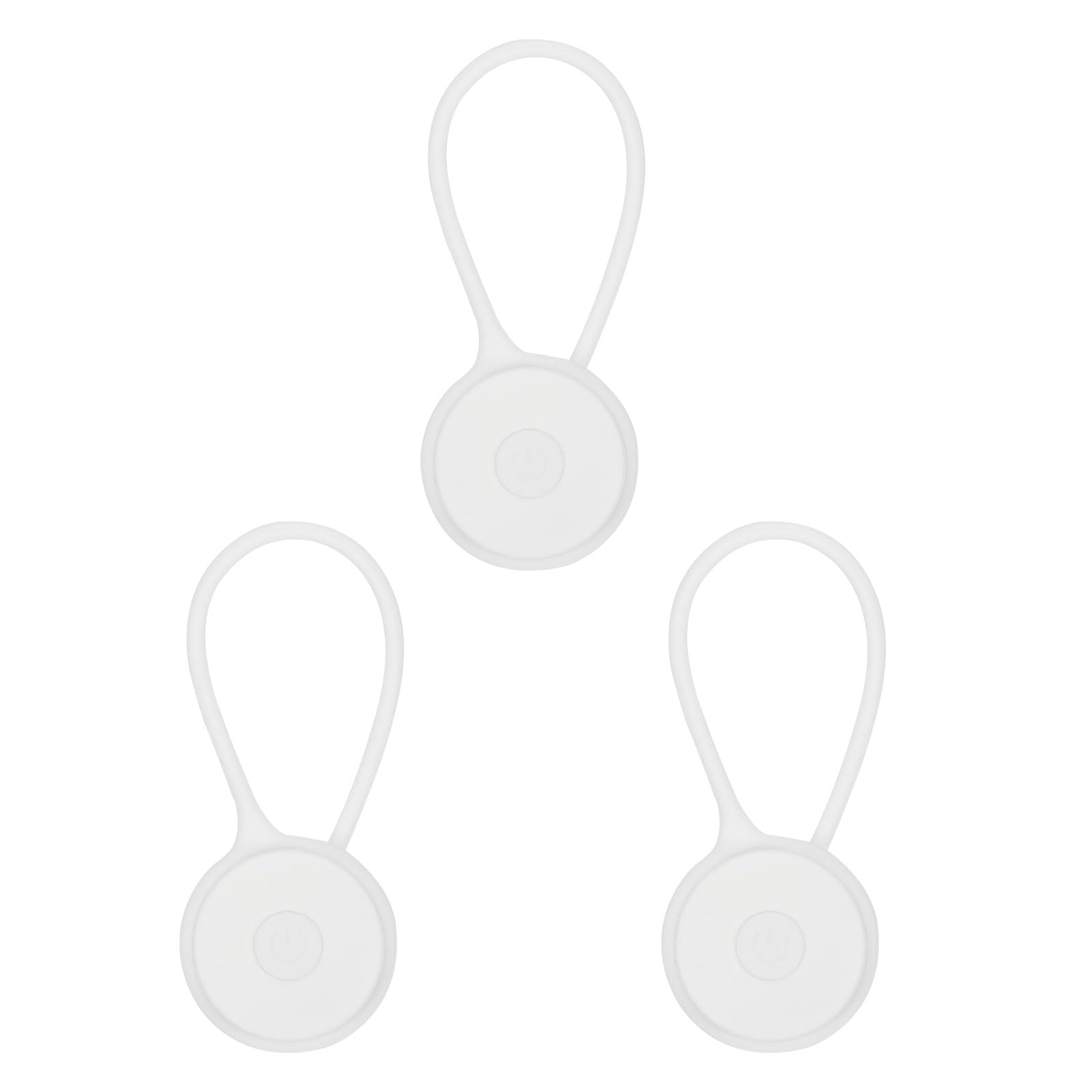 PATIKIL LED Running Light, 3 Pack Silicone Rope Bike Safety Light Running Lights for Runners, Cycling, Dog Walking, White