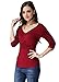Amstt Women 3/4 Sleeve Ruched Waist Classy V-Neck Casual Blouses Tops Shirts