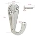 HOVEOX 20 Pcs Bronze Single Hooks Coat Wall Mounted Single Hooks Hangers No Scratch Robe Hooks Equipped with 40 Pcs Screws & a Free Screwdriver for Bath Kitchen Garage Heavy Duty, Silver