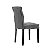 LSSBOUGHT Set of 2 Classic Fabric Dining Chairs Dining Room Chair with Solid Wood Legs (Grey)