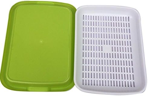 TOMATION Seed Sprouter Tray - Soilless Culture Bean Dish Seedling Tray - Sprouts Seedling Hydroponics Tray - Bud Nursery Wheat Grass Implant Tray Double-layer