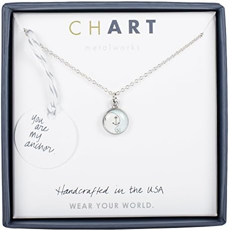 You Are My Anchor Peltro Petite Pewter Charm 18 Inch Necklace
