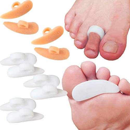 Mcvcoyh 10 Pieces Hammer Toe Cushions for Toes, Toe Crests Pads, Gel Spacer Pads for Overlapping Toe Prevent, Shoe Friction Curled Toes