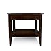 Leick Home Laurent End Table, Solid Wood, 1 Storage Drawer, Bottom Display Shelf, Easy-Assembly, For Living Room/Bedroom, Chocolate Cherry, 20.0 in. L x 24.0 in. W x 24.0 in. H, 10507