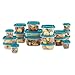 Rubbermaid Food Storage 38 Piece Set with Easy Find Lids, Teal