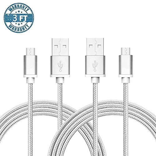 Micro USB Cable, GreenElec [2 Pack 3FT] Extra Long Tangle-free Premium Nylon Braided High Speed USB 2.0 Power Charging Cable for Samsung Galaxy, HTC, Motorola - Thumbnail 5