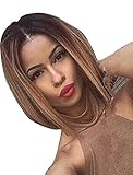 Tsnomore Ombre Shoulder Length Bob Women Wig