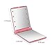 YUSONG Makeup Mirror, Compact Mirror Travel Folding with Lights, Portable Handheld Mini Pocket Purse Size Mirrors for Women (Pink)