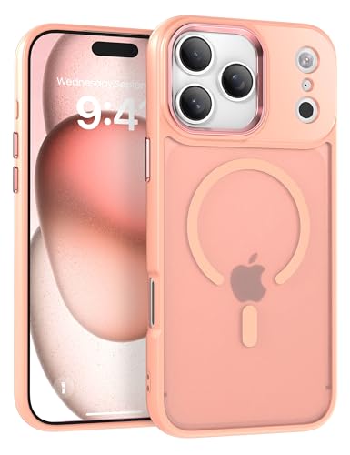 IAIYOXI Magnetic Case for iPhone 12 Mini [MagSafe Compatible] - Translucent Matte Slim Thin Shockproof Protective Cover for Women, Men, and Girls, Compatible with iPhone 12 Mini, Pink