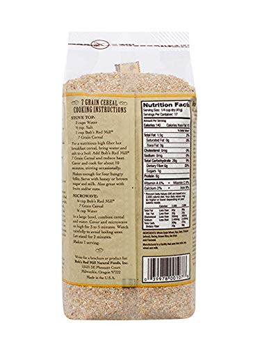 Bob's Red Mill 7 Grain Hot Cereal 25 oz (Two Pack) - Easy to Make 7 Grain Whole Grain Cereal - Multigrain Cereal Two Pack (25 oz each, 50 oz total)