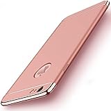 iPhone 6/6S Slim Case Anti-Scratch 360 Degree Protection 3 In 1 Hard Mobile Phone Ultra With Electroplate Frame For Full Protective For iPhone 6S Plus 6 Plus (iPhone 6S Plus 6 Plus 5.5, Rose Gold)