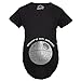 Maternity Thats No Moon Cute T Shirt Funny Pregnancy Announcement Baby Bump Tee (Black) - L