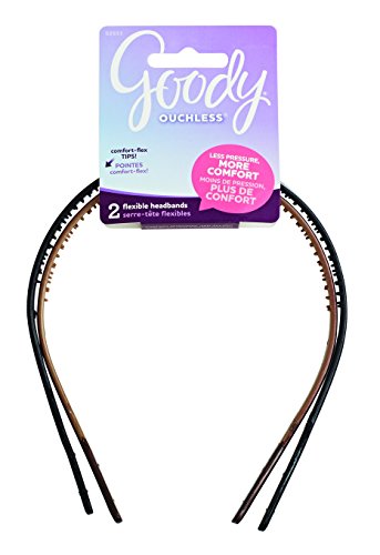Goody Ouchless Flex Thin Pressure-Free Headband, 2 Count