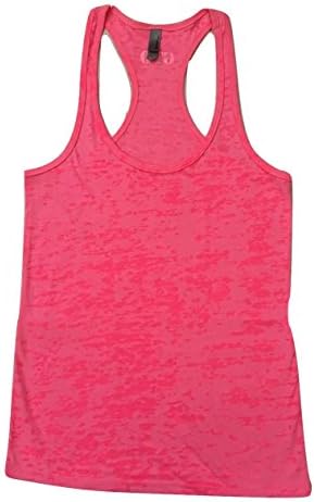 Neon Pink Burnout Racerback Tank Top