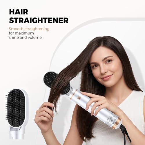 OKWRAP Hair Styler 5 in 1 Air Styler, 1000 W Hot Air Brush, Combines the Functions of Hairdryer, Automatic Curling and Hairdryer Brush, Contains High Concentration Negative Ions