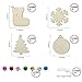 Hidreas 40PCS Christmas Crafts Unfinished Wooden Christmas Ornaments Kit, DIY Ornaments Crafts with 40PCS Colorful Bells and 40PCS Wax Rope for Holiday Decoration and DIY Craft Making