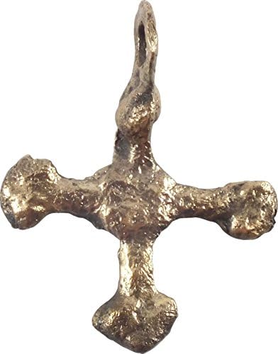 Authentic Medieval Artifact Pendant Necklace Jewelry Early Christian Cross c.800-1000 AD